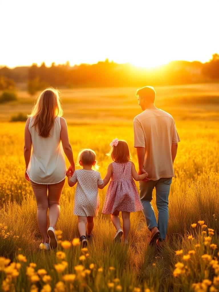Family in nature